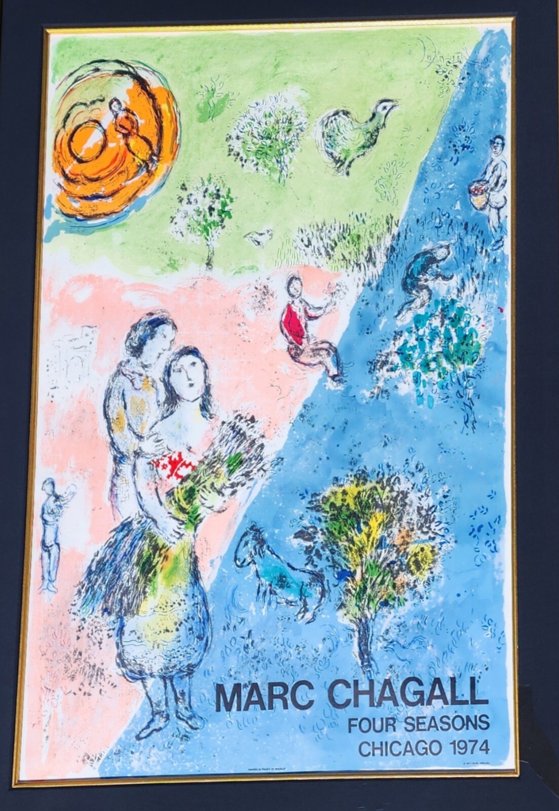 MARC CHAGALL Lithograph 1974 "The Four Seasons" gallery