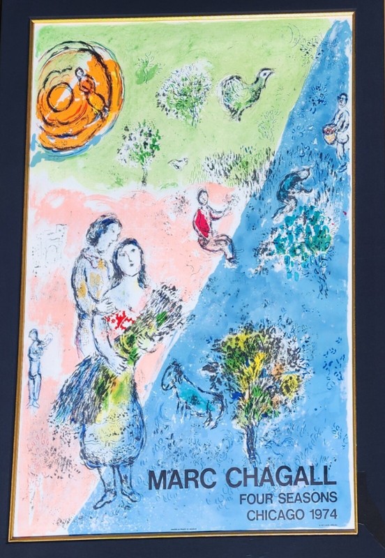 MARC CHAGALL Lithograph 1974 "The Four Seasons" gallery