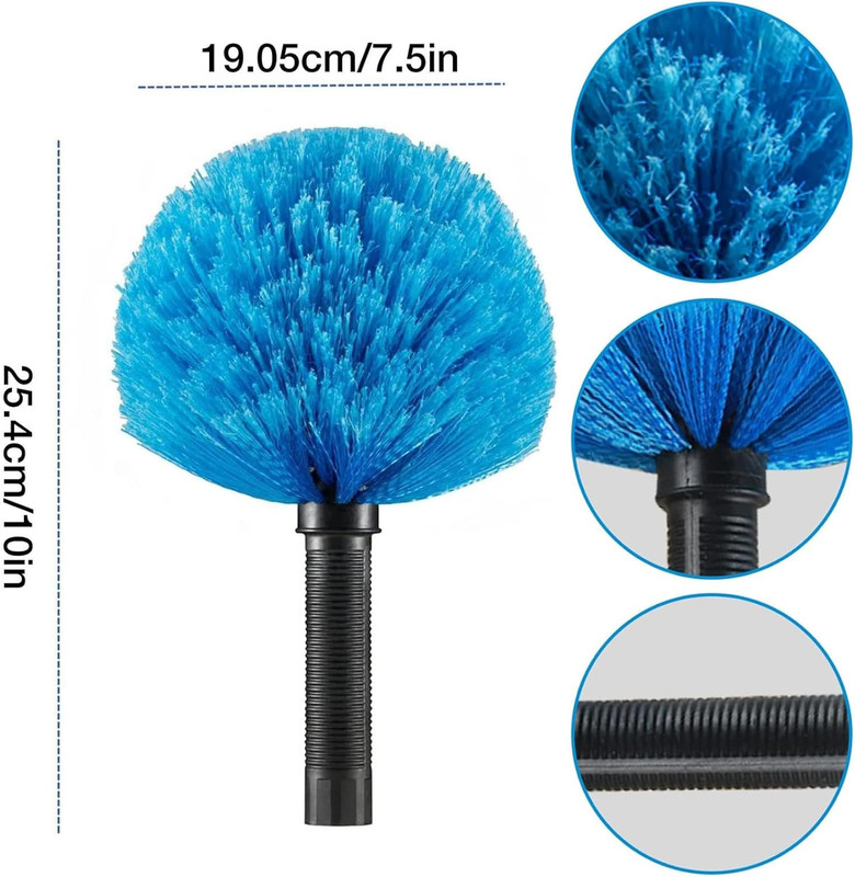 Screw on Cobweb Duster Brush Head | Spider Web for Outdoor and Blue gallery