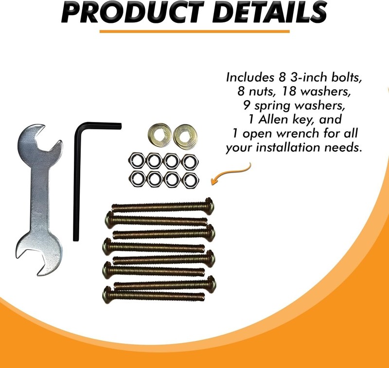 Bed Frame Hardware Set - Heavy Duty Screws and Bolts for Metal Bed Frame - At... gallery
