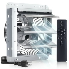 10″ Shutter Exhaust Fan with Remote, 9Speed Energy Efficient & Quiet 13W DC M…