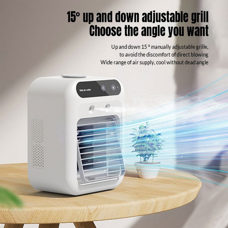 Portable USB Rechargeable Air Conditioner Fan Ice Cooler Fan for Home Bedroom gallery