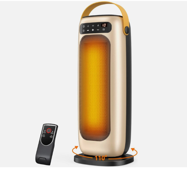 Space Heater, 1500W PTC Ceramic Electric Heaters for Indoor Use with Remote, 4 L gallery