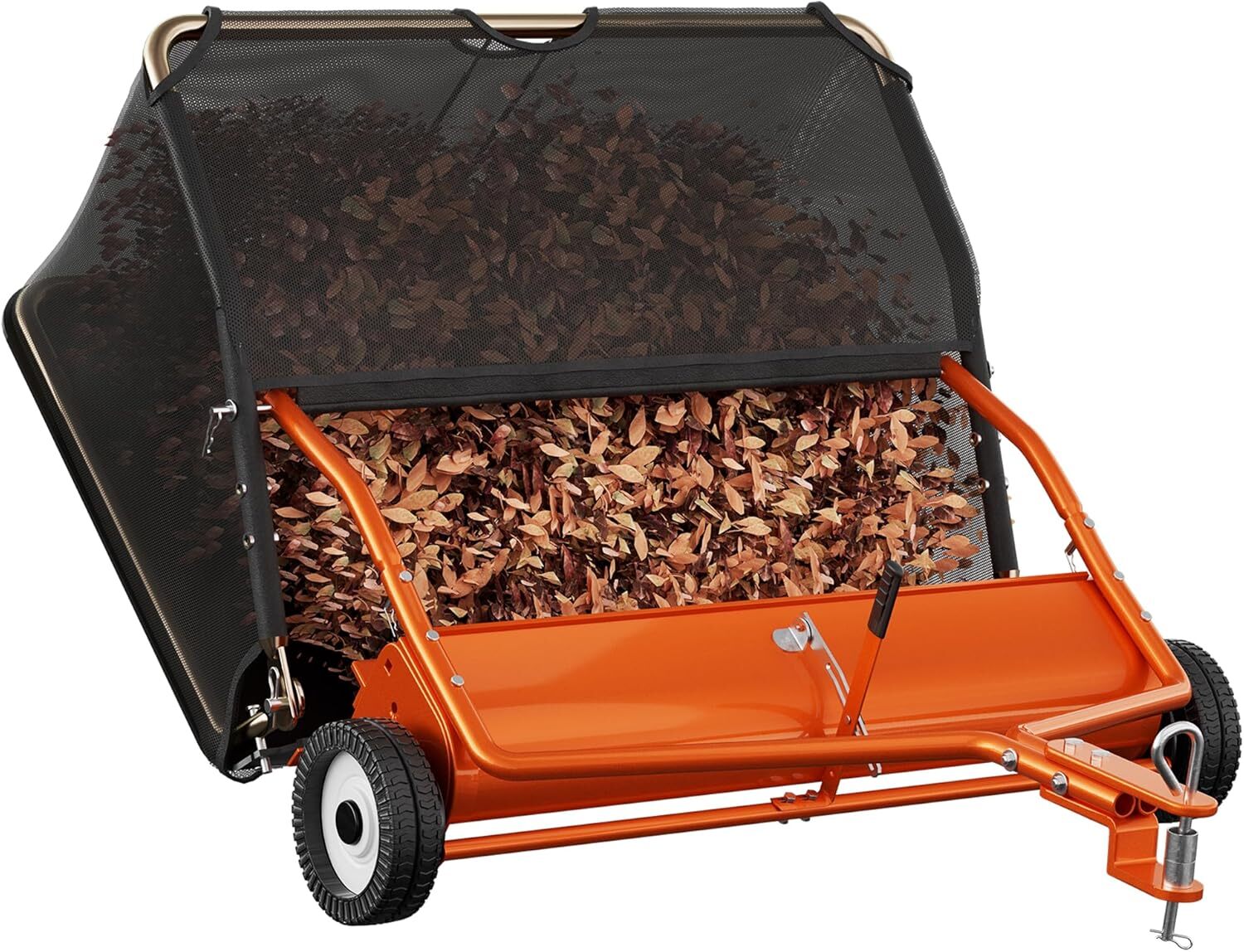 42" Tow Behind Lawn Sweeper Leaf Collector Sweeper for Lawn 18.55 Cu FT Capacity gallery
