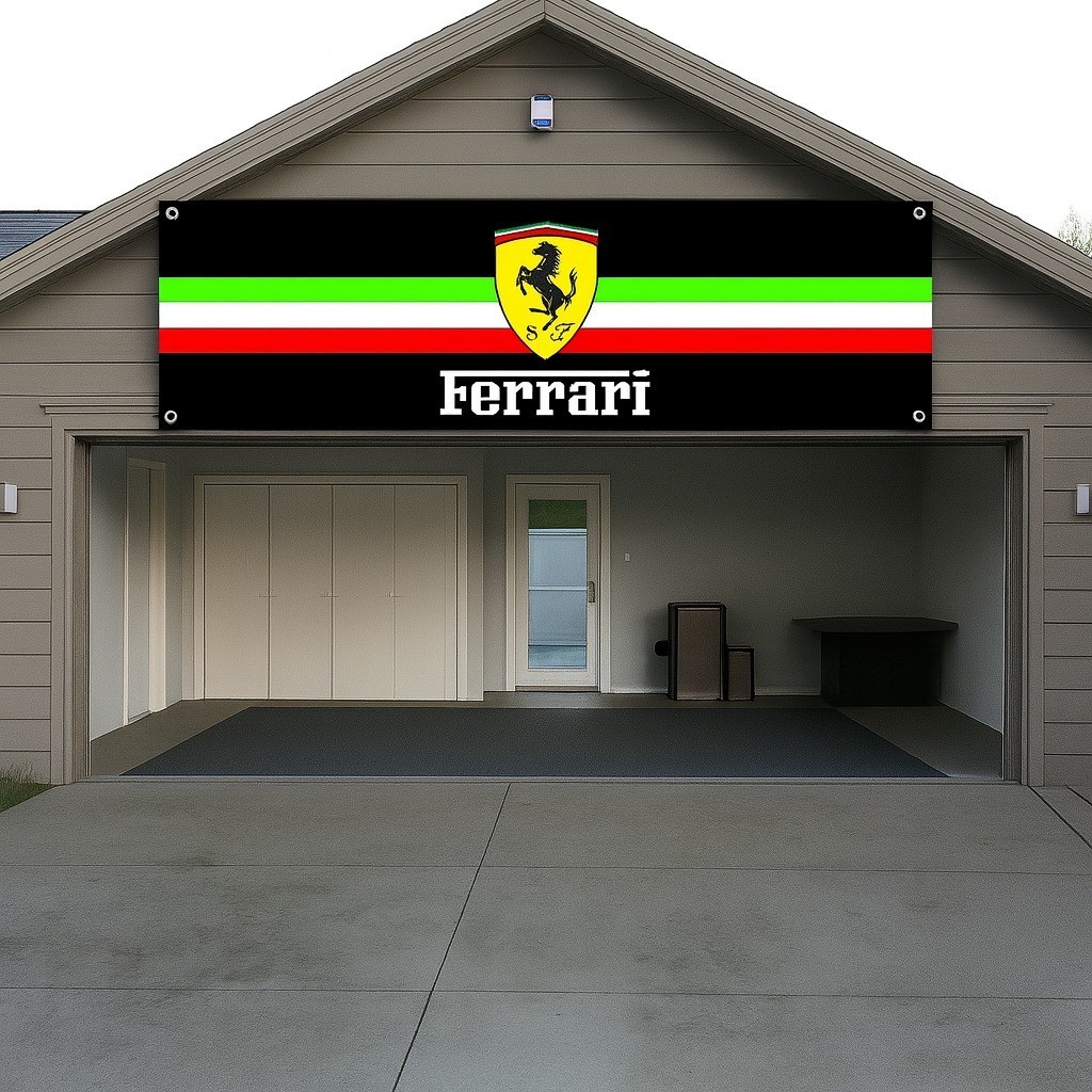 Italian Stallion Racing Shield Banner – 71x24" Garage or Workshop Display gallery