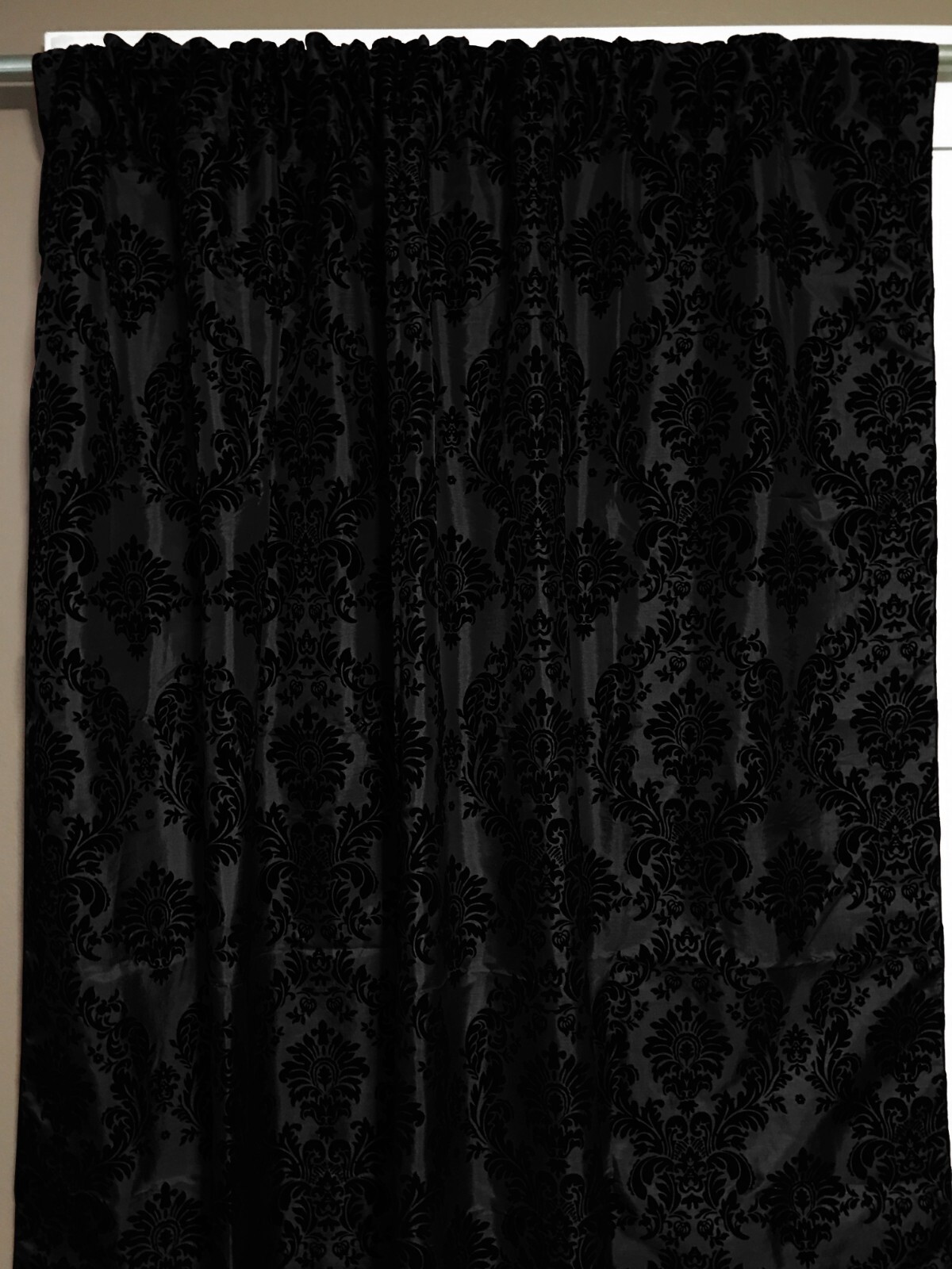 Taffeta Flocking Damask Curtain Panel/Window/Treatment/Photography Backdrop gallery