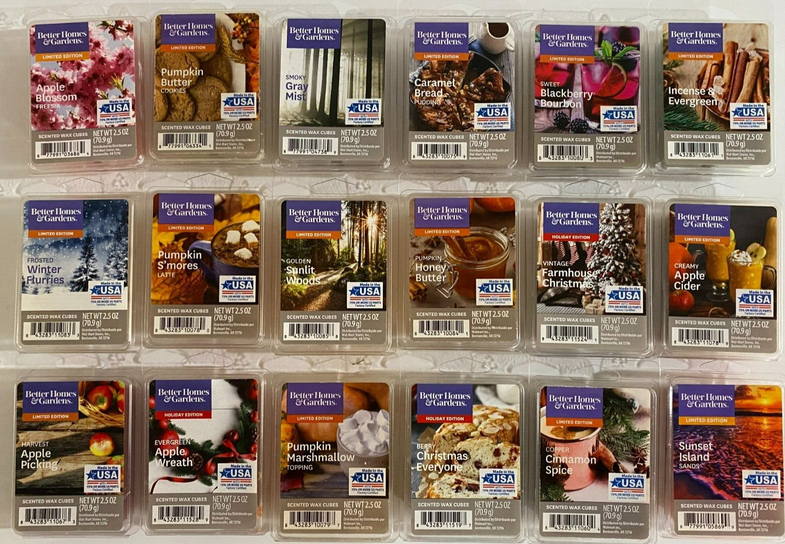 NEW BETTER HOMES & GARDENS WAX CUBES MELTS YOUR CHOICE OF SCENT FREE SHIP gallery