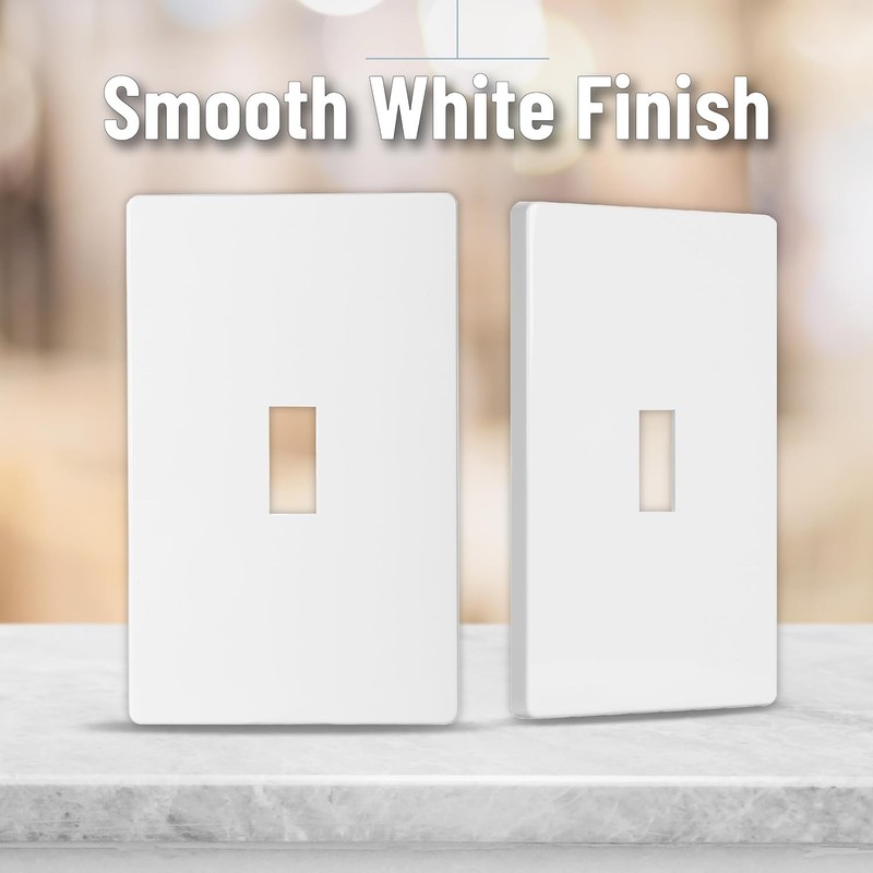 10 PCS Light Plates Switch Covers, Screwless, Toggle Switch Cover, Thermoplastic gallery