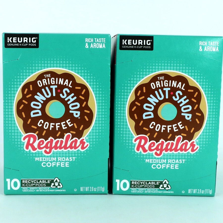 Donut Shop Coffee Regular, Medium Roast Coffee, 10 Pods per box, BB:9/26