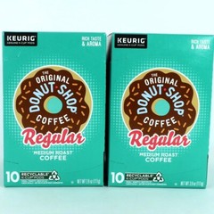 Donut Shop Coffee Regular, Medium Roast Coffee, 10 Pods per box, BB:9/26