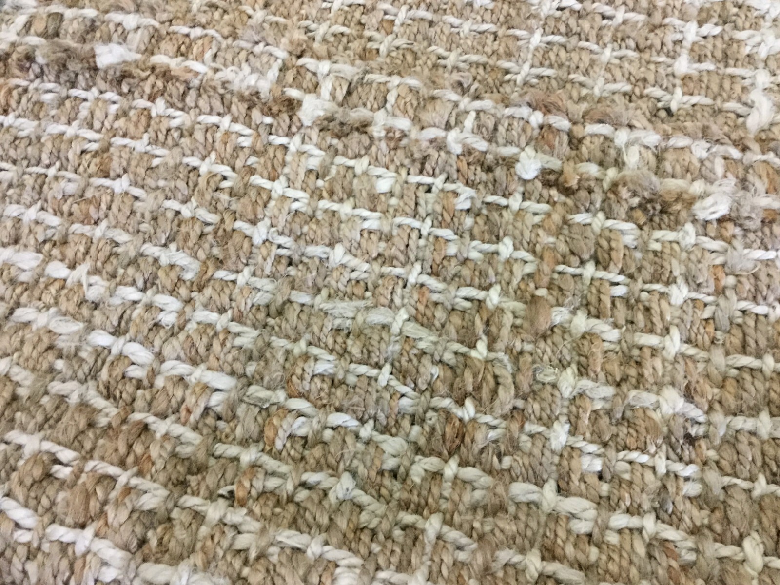 NATURAL 7' X 7' Square Loose Threads Rug, Reduce price 1172656478 NF187A-7SQ gallery