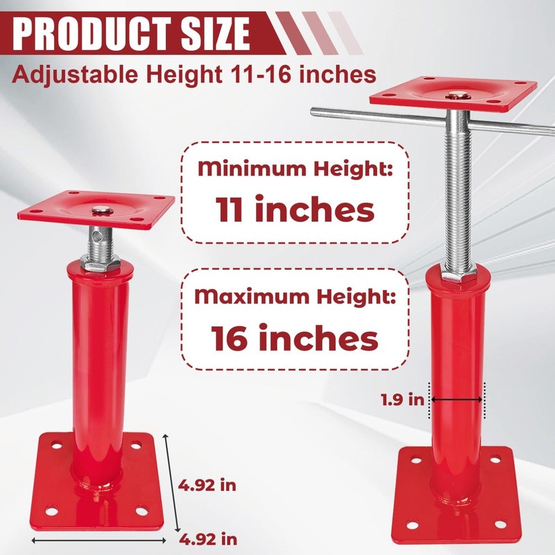 2 Pack Adjustable Floor Jacks 11"-16" Height, 3-5 Ton Heavy-Duty Support for Fou gallery