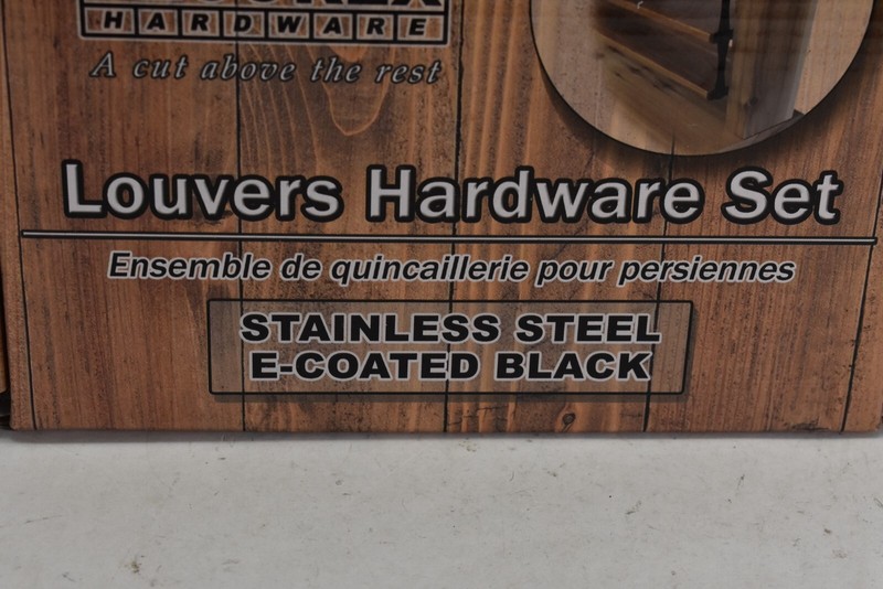 DecoRex Louvers Hardware Set Stainless Steel E Coated Black DHLH-02 For Blinds gallery