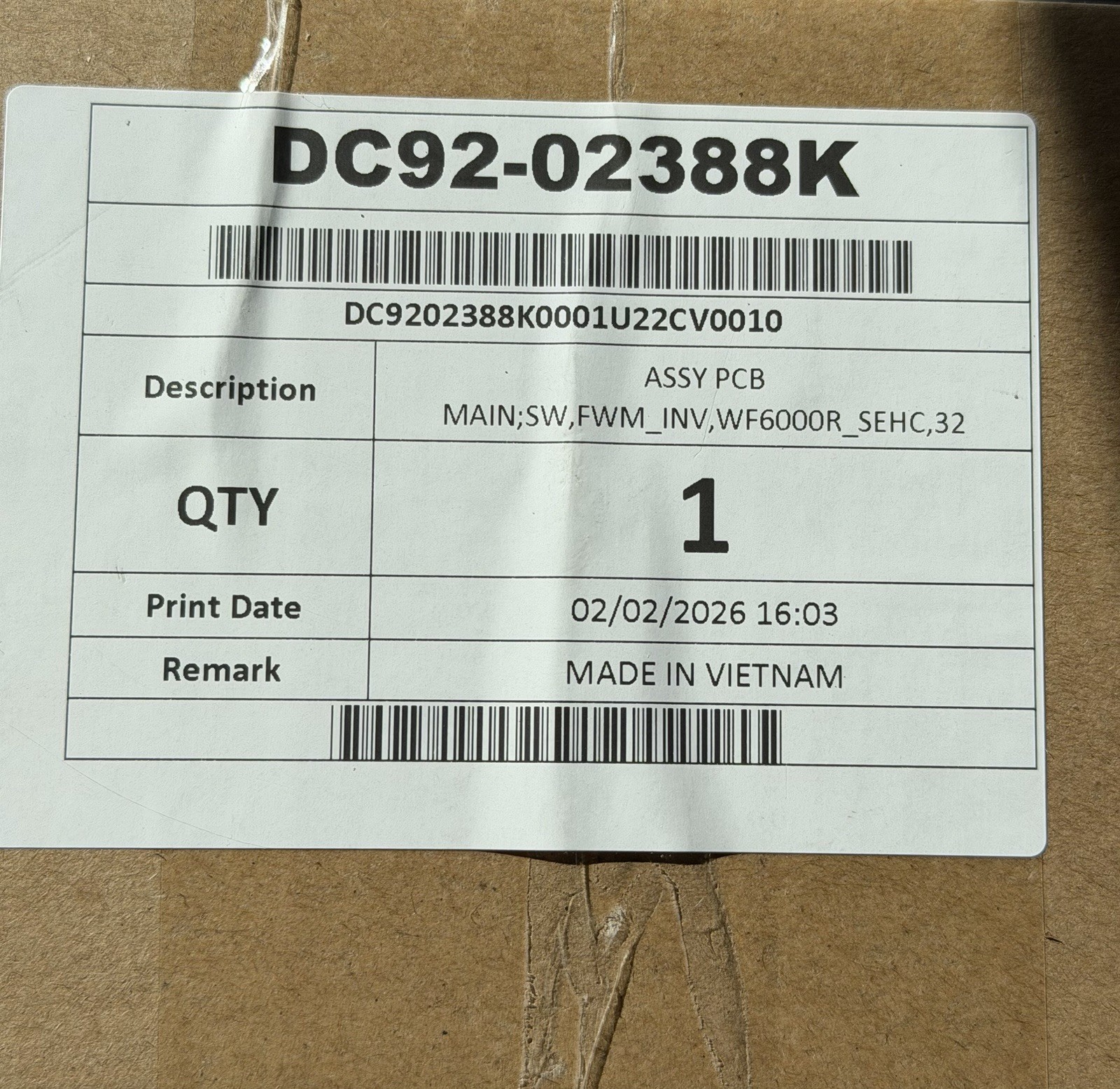 Samsung OEM PCB Main Assembly DC92-02388K Genuine Part Brand New Free Shipping gallery