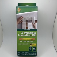 Duck Brand Indoor Window Insulation Kit For 3 Windows 62″× 126″ – New in Box!