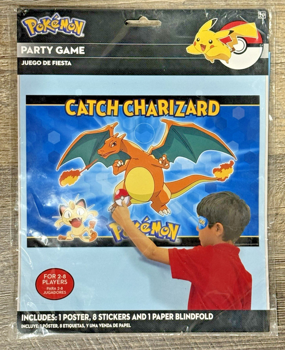 Pokémon Kids Party Game CATCH CHARIZARD 2014 Pin the Tail on the Donkey NEW gallery