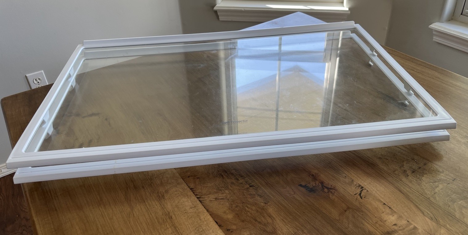 OEM LG Fridge Inner Shelf For LRFCS25D3S Fridge Set Of 2 29” L X 18” W X 2” H gallery