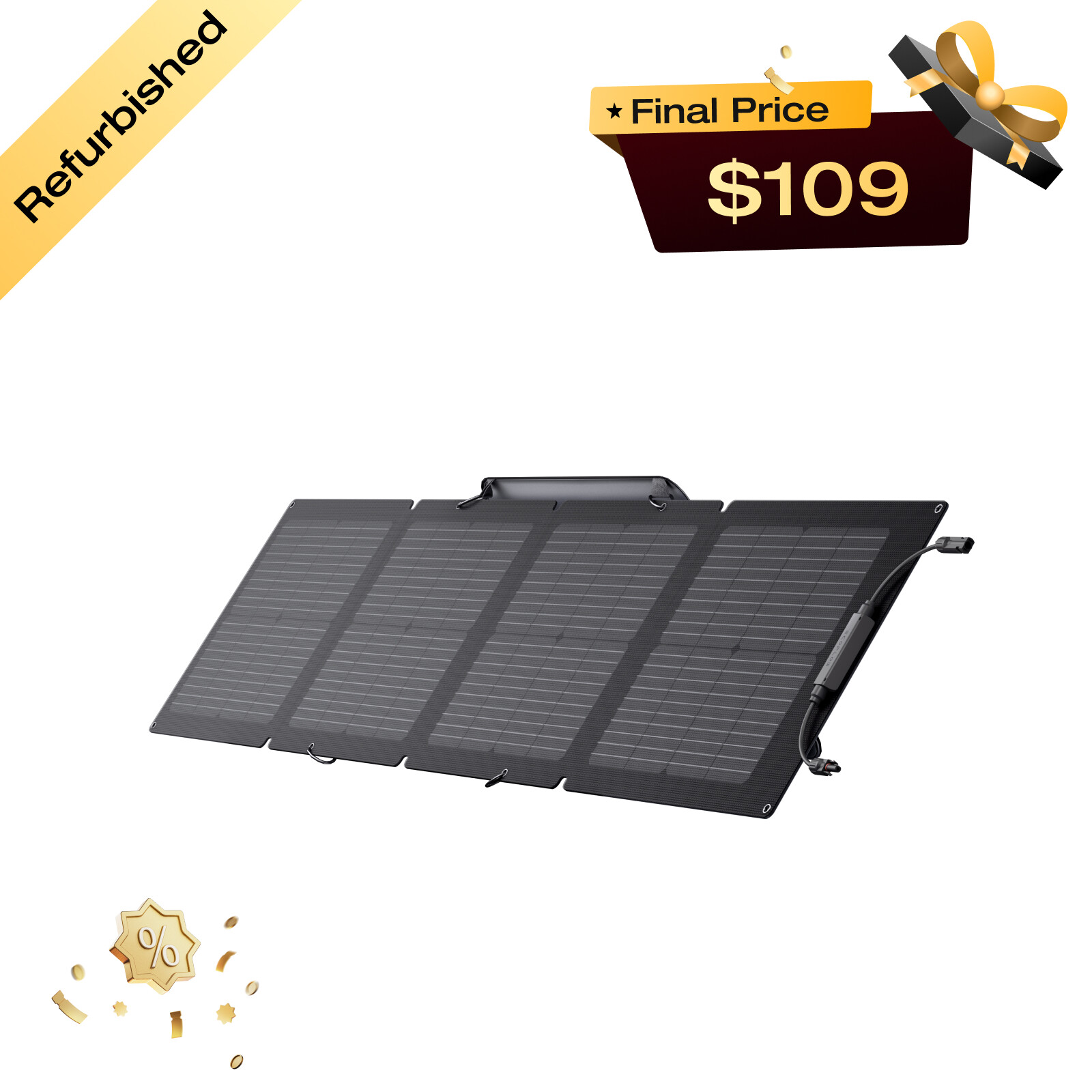 EcoFlow 110W Portable Solar Panel Foldable with Carry Case Certified Refurbished gallery