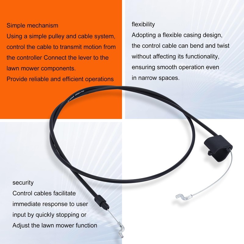 Control Cable 61.5 Inch Throttle Wire Fits Craftsman Poulan Husqvarna Lawn Mower gallery