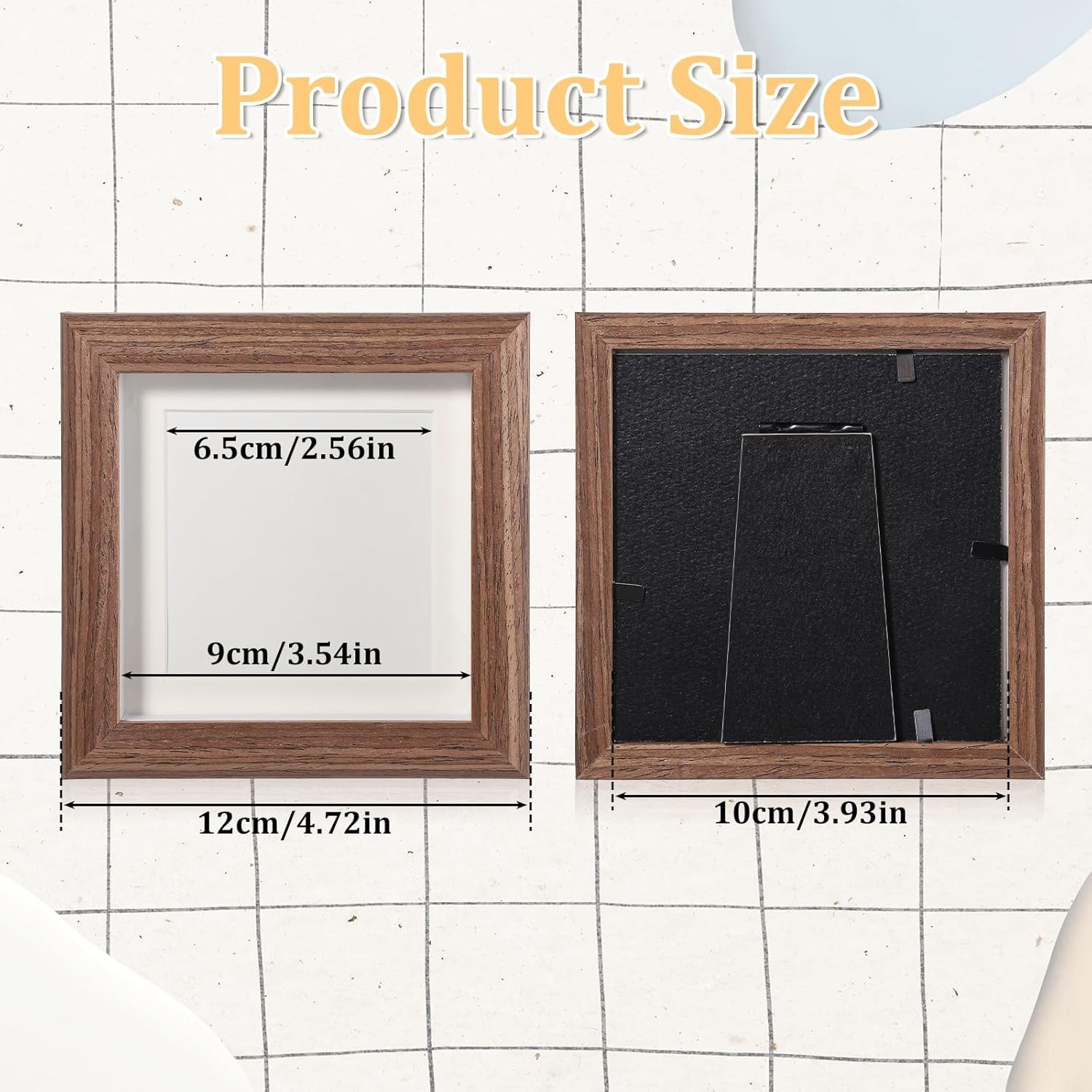 4x4 Solid Wood Shadow Box Frame – Display Photos, Medals, Awards & Memorabilia gallery
