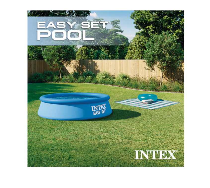 [ BIG SALE ]Intex 8' x 24" Easy Set Circular Vinyl Inflatable Swimming Pool Blue gallery