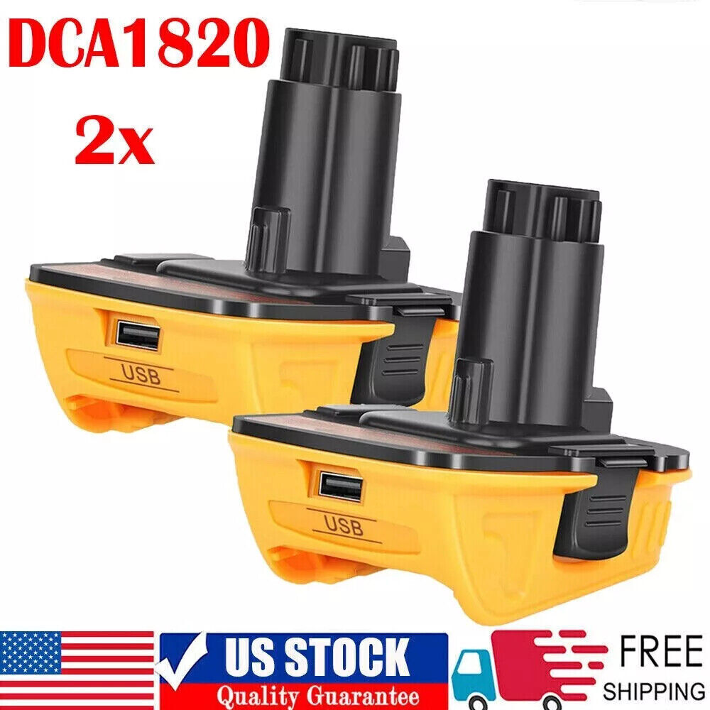 2Pack 18V To 20V MAX DCA1820 Adapter Converter For DEWALT 20 Volt Li-ion Battery gallery