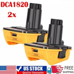 2Pack 18V To 20V MAX DCA1820 Adapter Converter For DEWALT 20 Volt Li-ion Battery