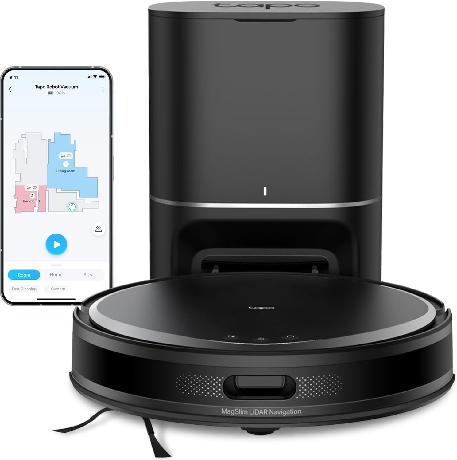 6000Pa Robot Vacuum Mop 3.5L Self Empty Station LiDAR 180min APP Remote Control gallery