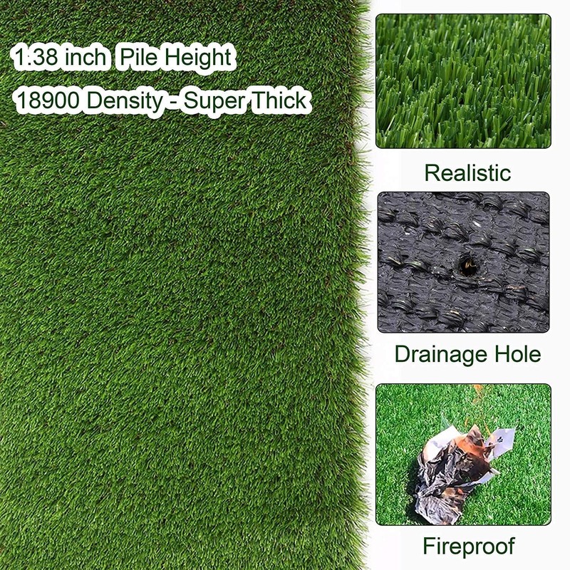 · Realistic Artificial Grass Turf 7FTX10FT70 Square FT Thick Fake Grass Pet D... gallery