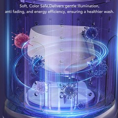 2-Mini Washing Machine 2L Spin Dry Compact Laundry Washer For Travel Purple