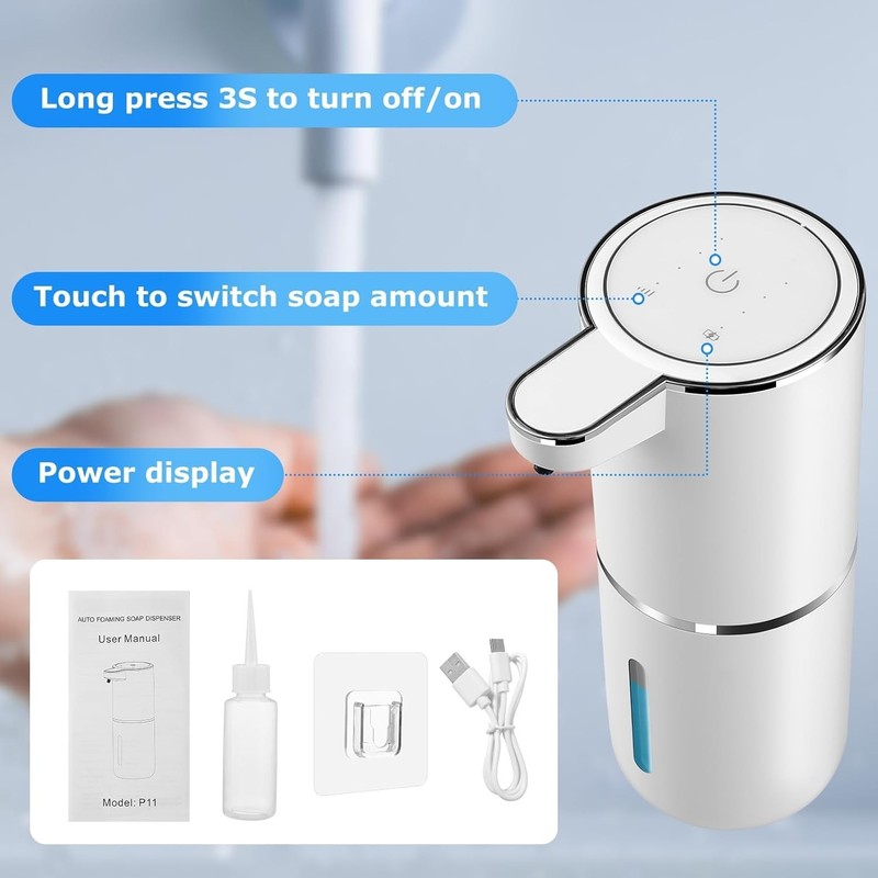 2 Pack Automatic Soap Dispenser, Foaming Soap Dispenser for Bathroom & Kitchen gallery