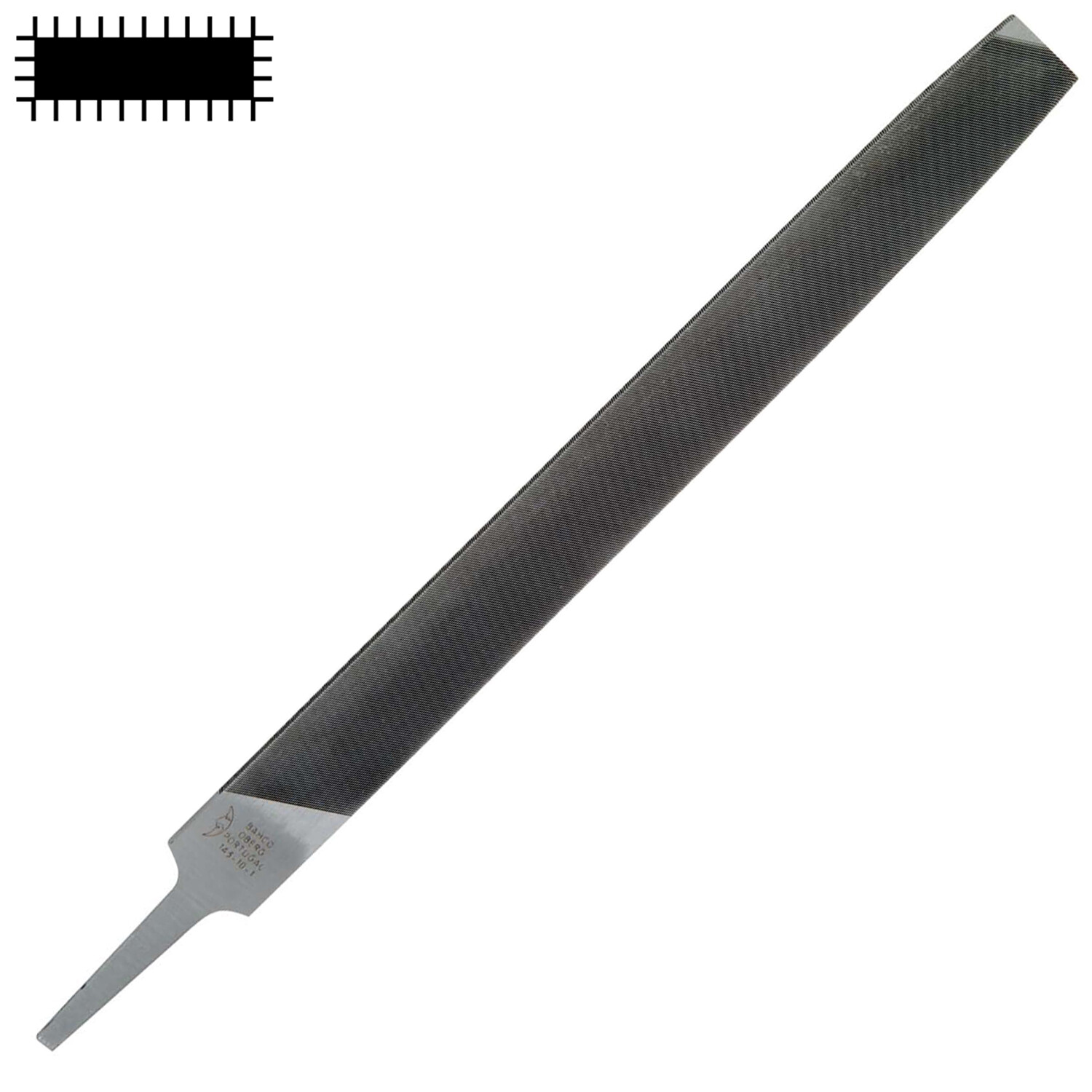 Bahco Mill Second File, 10", Single Cut, 44 TPI #1-143-10-2-0 Single Cut Edges gallery