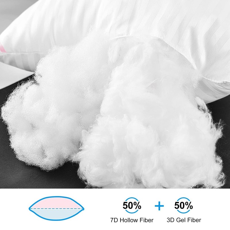 2- Pack Queen Size Bed Pillows for Sleeping, Soft Down Alternative Pillows 20x30 gallery