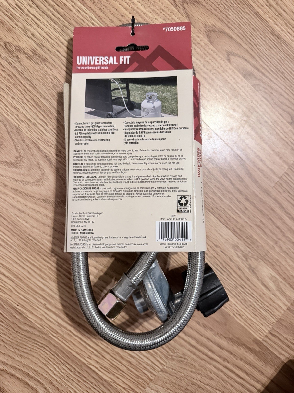 4FT Propane Hose Regulator Universal Fit 1"-20 1lb to 5-20lb Tank US 7050885 gallery