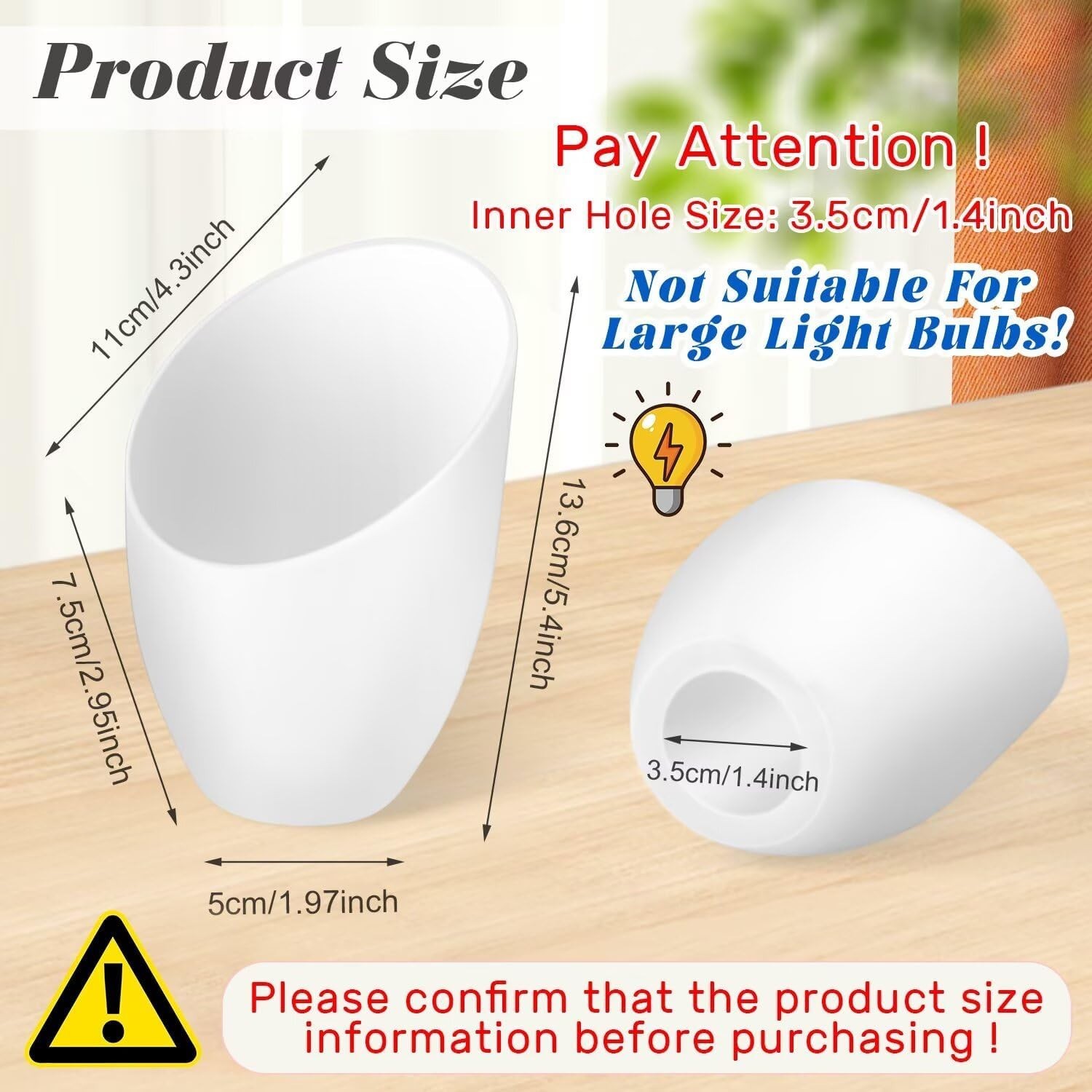 White Horseshoe Lamp Shade Replacement Covers 5 PCS for Floor Light Lamp New USA gallery