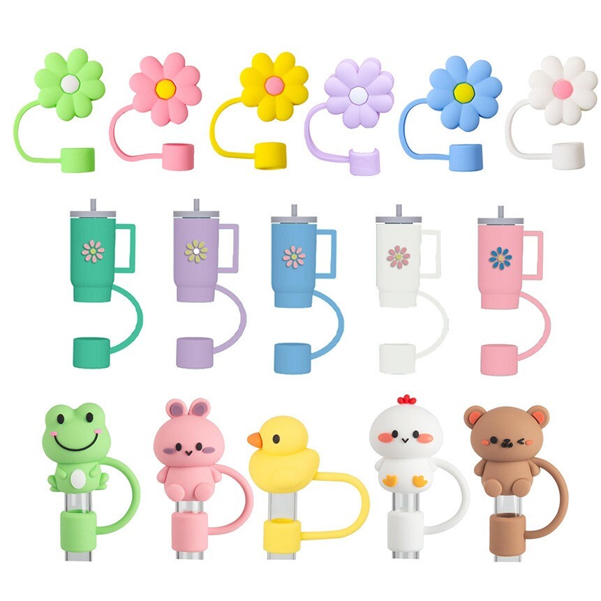 10mm Silicone Straw Cover Cap Fits for Stanley 40&30 Oz Cup for Reusable Straws gallery
