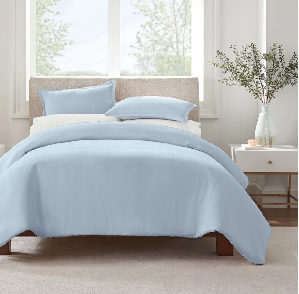 Serta Simply Clean 3 Piece Light Blue Duvet Set Full/Queen gallery