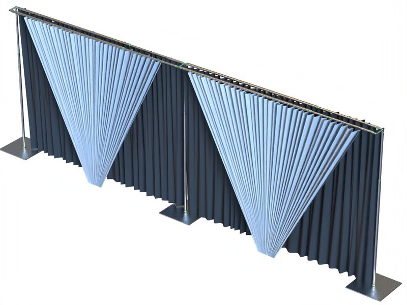 DOUBLE CROSSBAR ADJUSTABLE QUICK BACKDROP KIT 10 FT x 10 - 20 FT WITHOUT DRAPE gallery