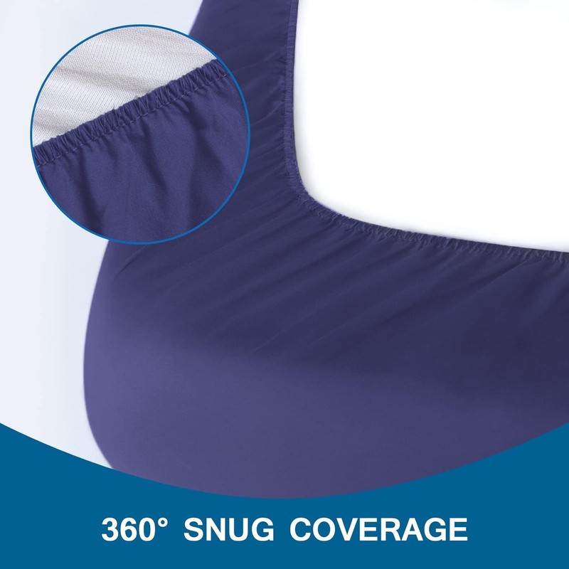 Cot Sheets 31" x 75", 2 Pack Cot Size Sheet Fitted with Narrow Twin/Camp Bunk... gallery