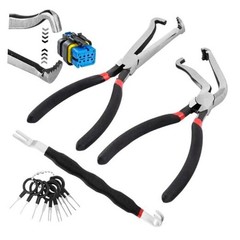 3Pcs Electrical Connector Disconnect Pliers Set, 37960/37980/13120 Spring Black