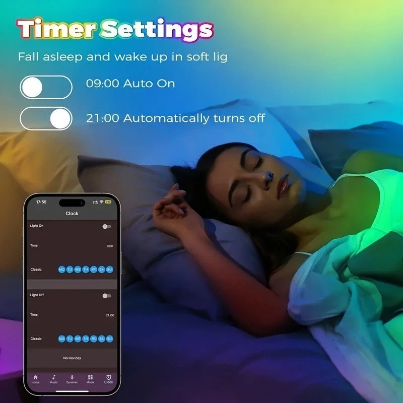 100Ft LED Strip Lights, Smart Light with App Remote Control, RGB LED Lights for gallery