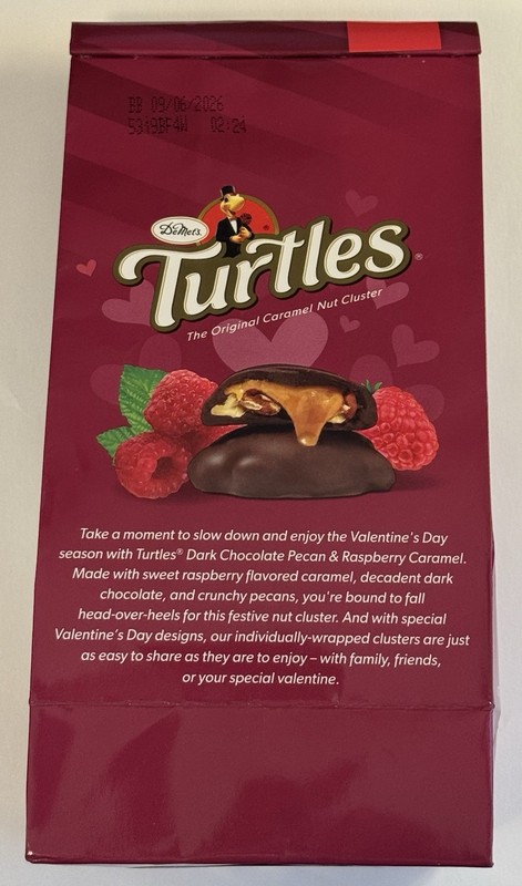 Turtles Dark Chocolate Pecan Raspberry Caramel 6.3oz Bag, BB 9/6/2026 gallery
