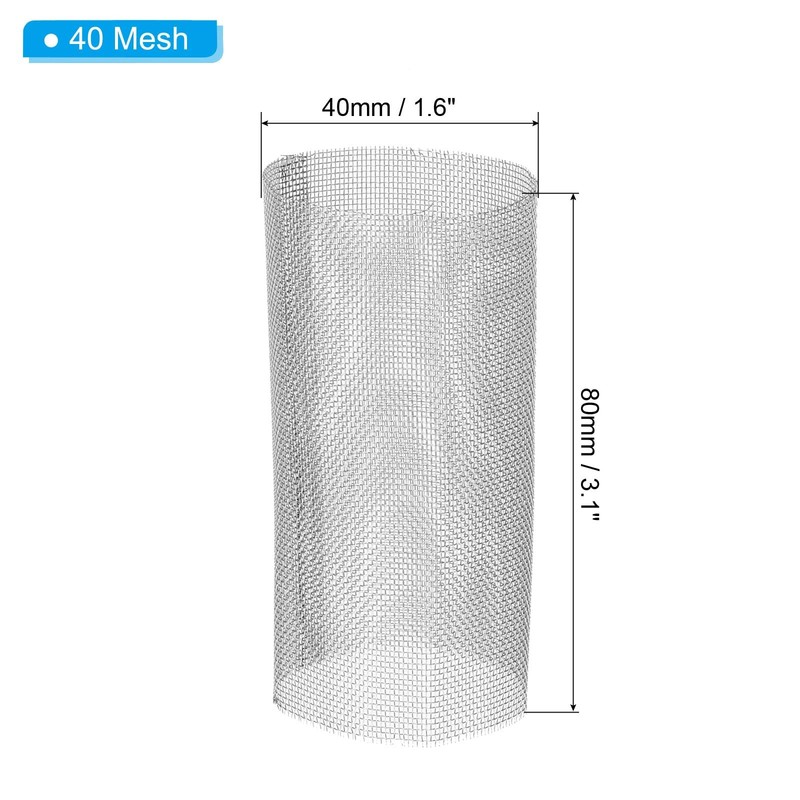 2 Pair 40 Mesh In Line Strainer Replacement Stainless Steel Filter Screen gallery