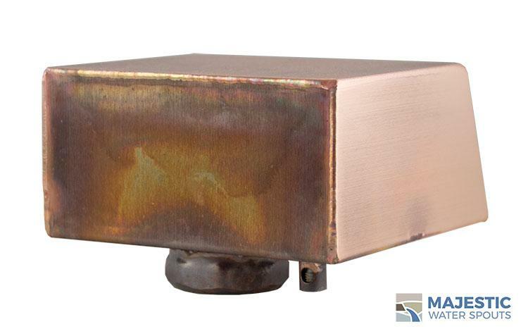 Hamilton 6" In-Wall Scupper for Pool/Spa or Water Fountain in Copper Back Fed gallery