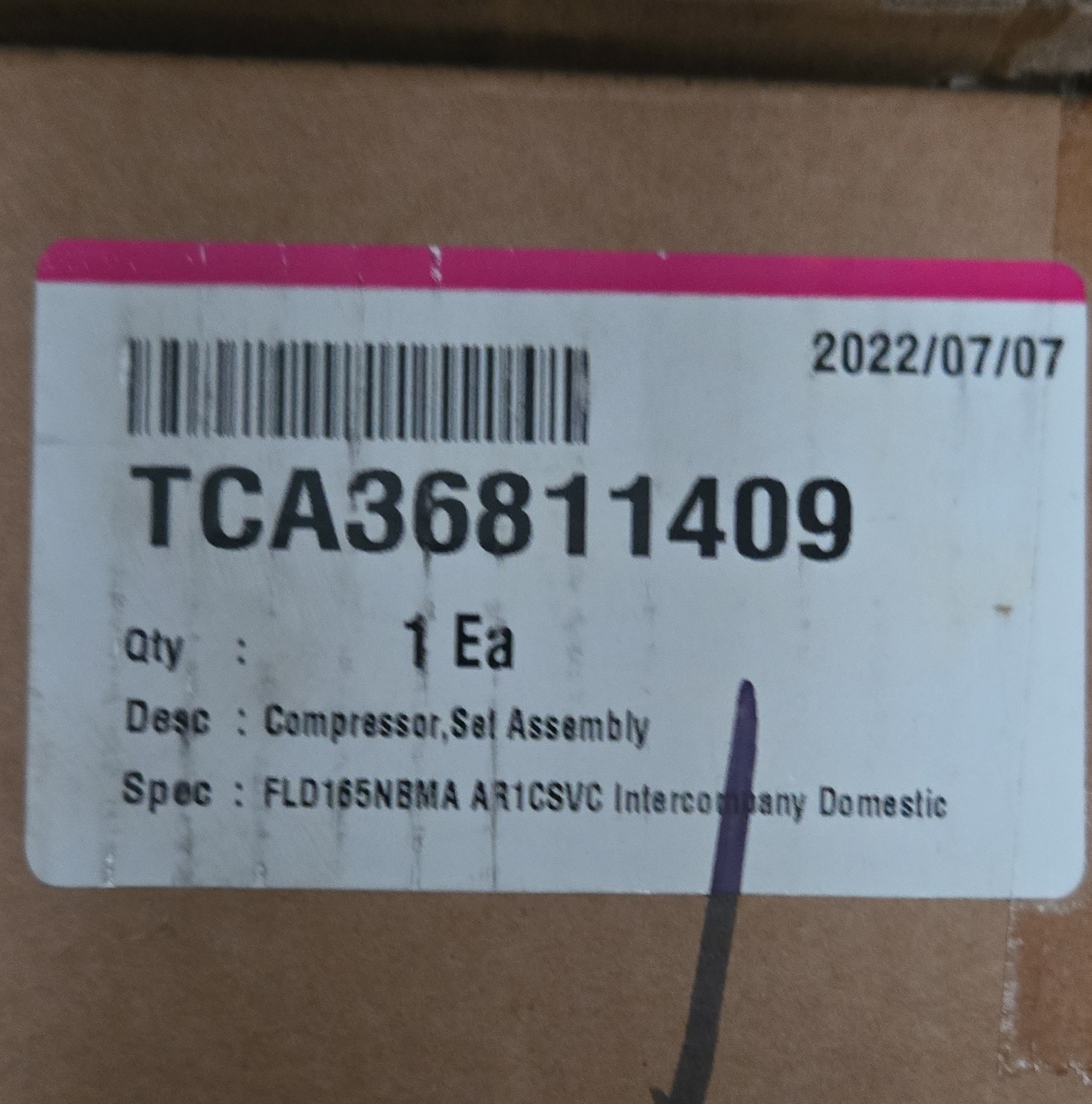 LG TCA36811409 Refrigerator Compressor Set Assembly, gallery