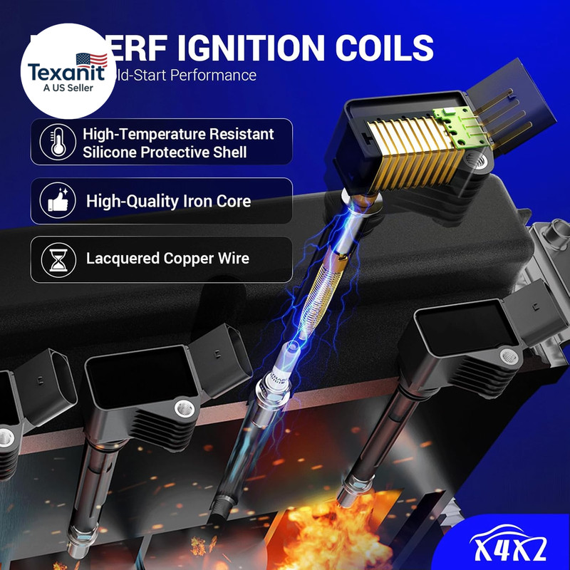 UF807 Ignition Coil & 93175 Double Iridium Spark Plug for 16-21 Jeep Grand Chero gallery