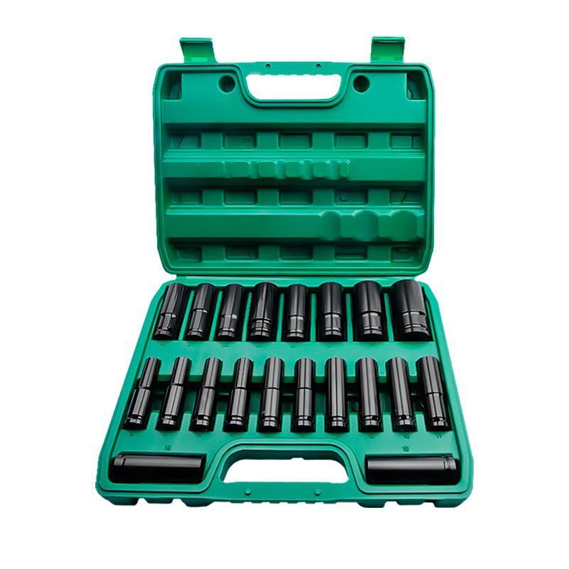 1/2Inch Impact Sockets Set 20 PCS Drive Metric 8mm-32mm Deep 6-Point Set w/ Case gallery