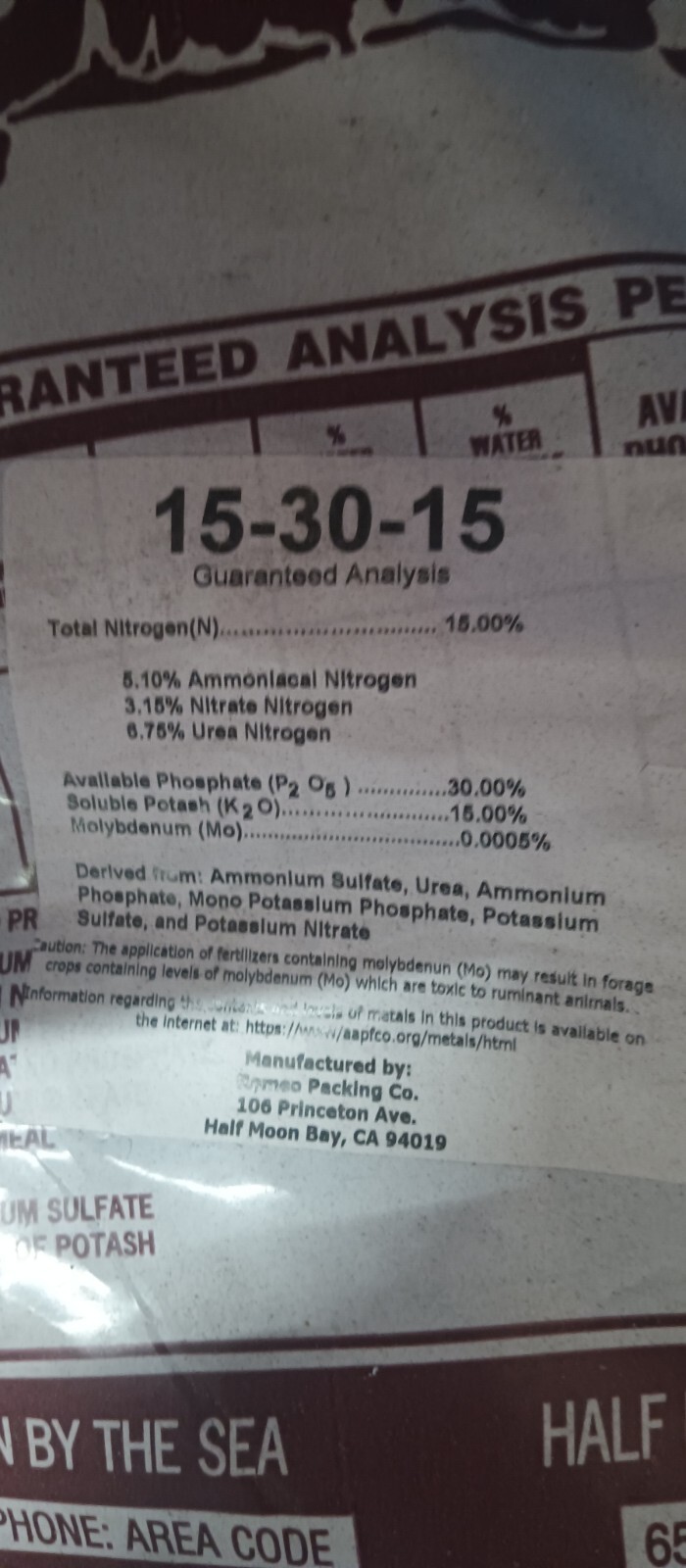 (2.2 LB REPACK) Romeo Soluble Fertilizer 15-30-15 Transition Formula 420 Flower gallery