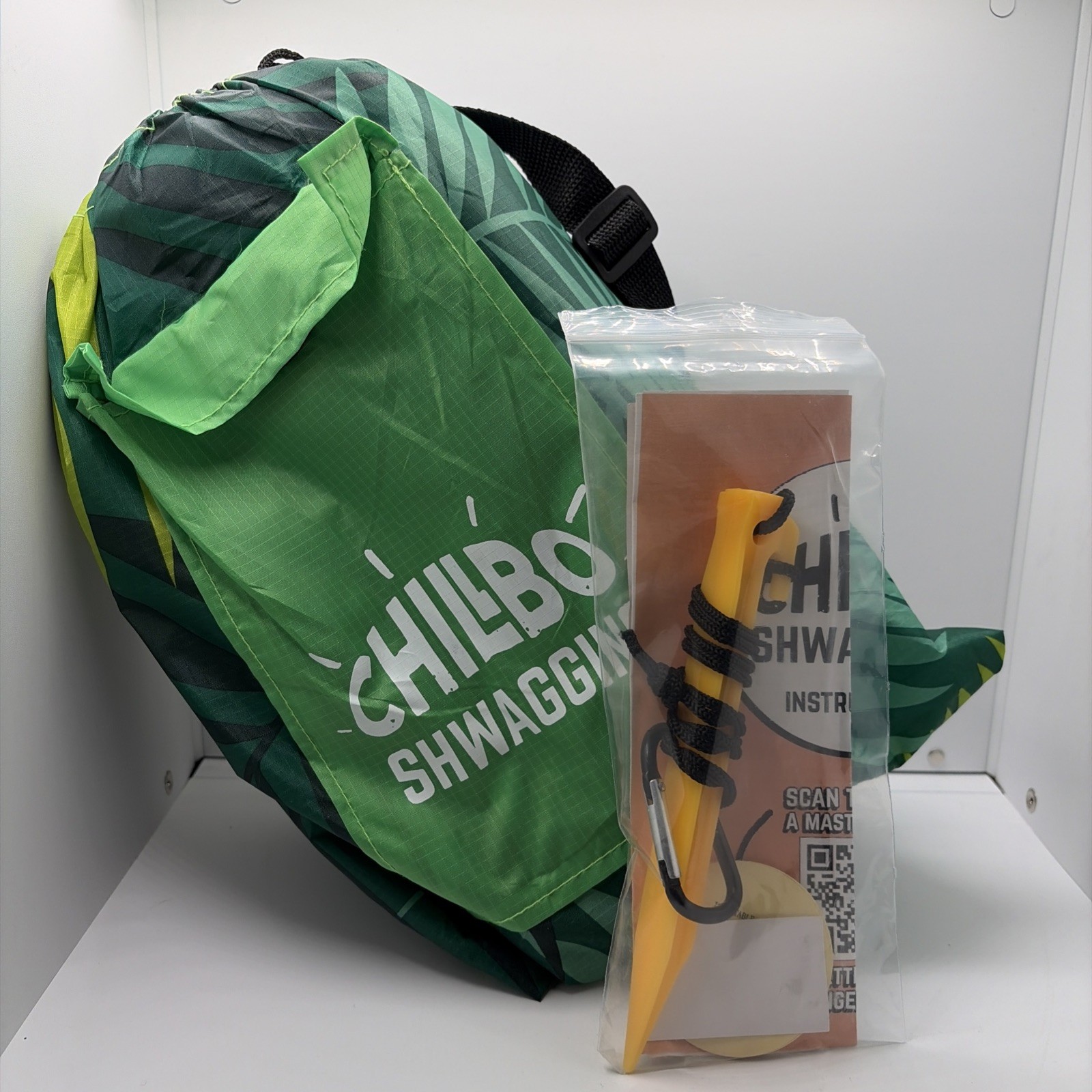 Chillbo Shwaggins Inflatable Couch Lounger CAMPING, FESTIVAL, Green Leaf NEW gallery