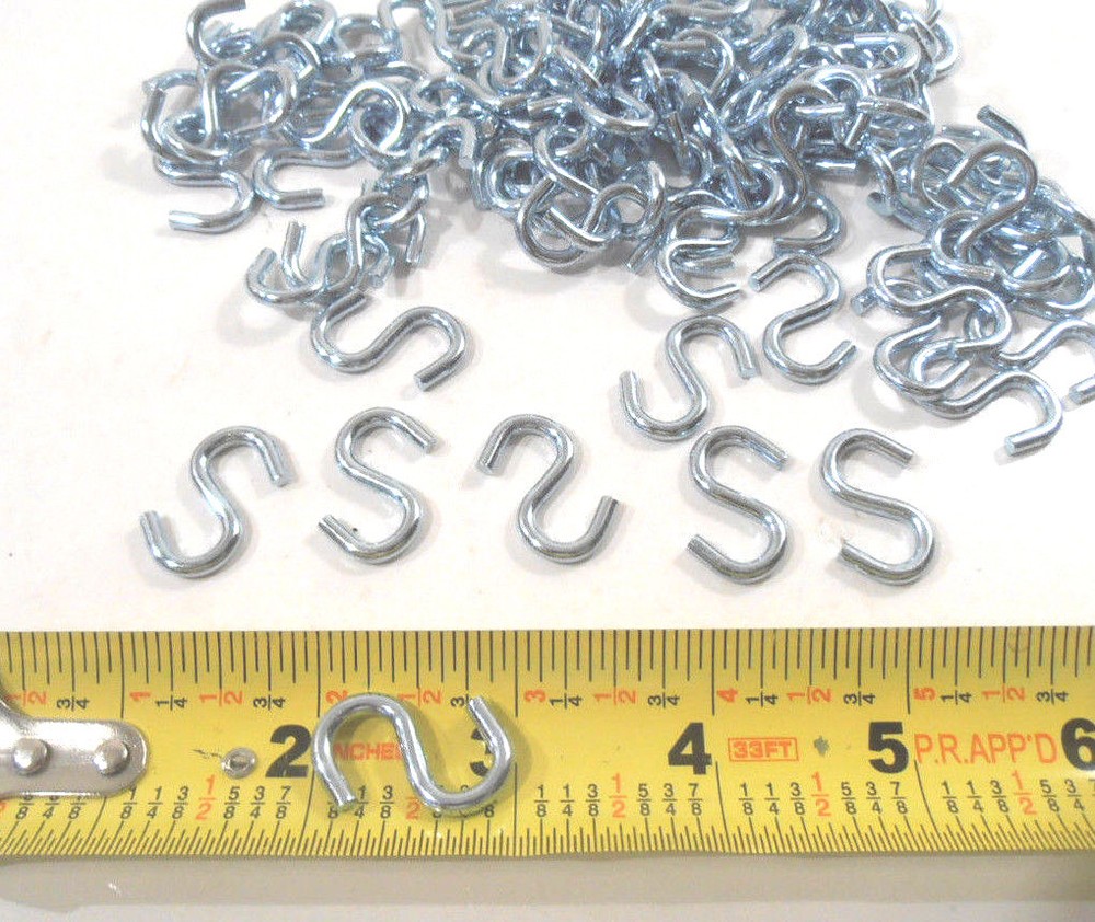 S HOOK 50 PC. 1" INCH S HOOK STEEL S-HOOKS